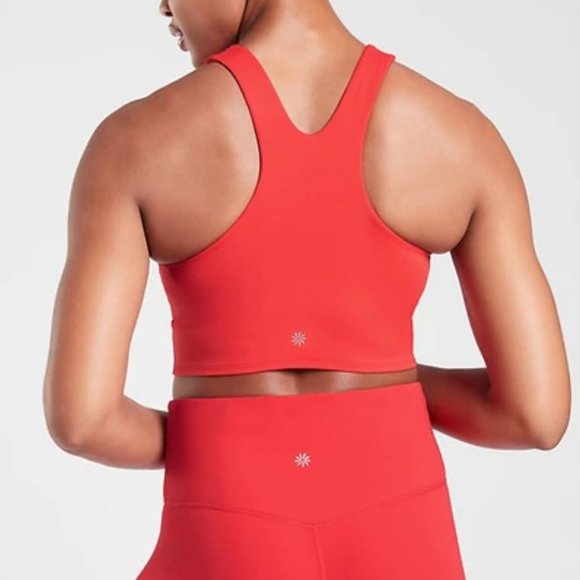 NWT Athleta Red Conscious Crop Bra - Picture 2 of 7